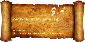 Zechmeister Amália névjegykártya